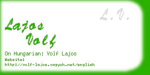 lajos volf business card